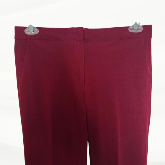 J. Crew Burgundy Wine Stretch Cropped Pants, Size 6 - Picture 3 of 13